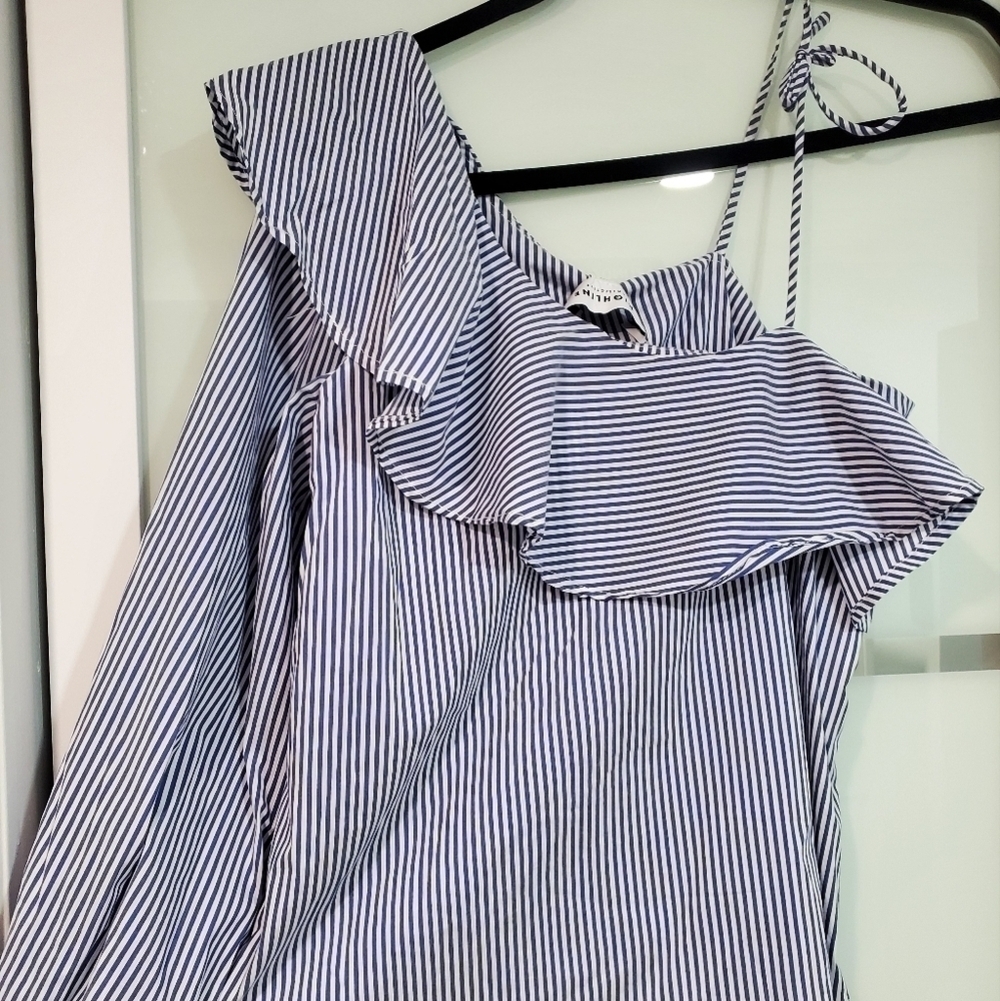 Highline Collective One Sleeve Ruffle Top - Picture 10 of 14